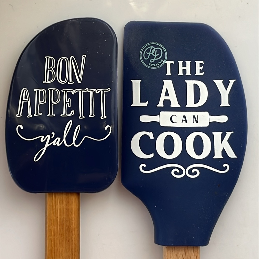 Set of 2 Paula Deen Navy Silicone Spatulas